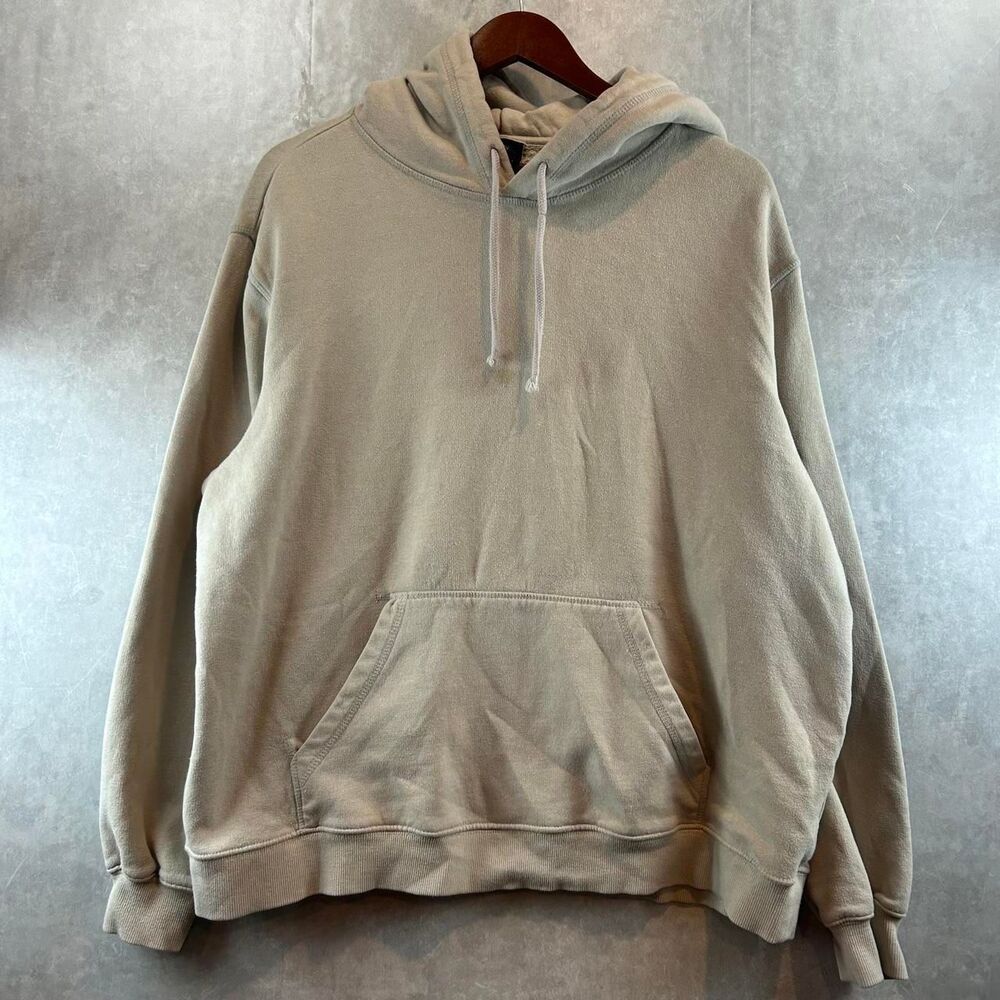 H-m Men's Tan and Cream Hoodie